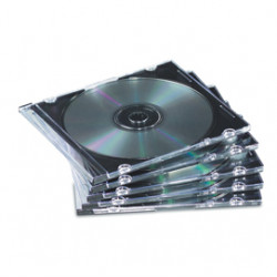 SCATOLA 25 CUSTODIE CD Jewel Case Slim - colore trasparente - FELLOWES