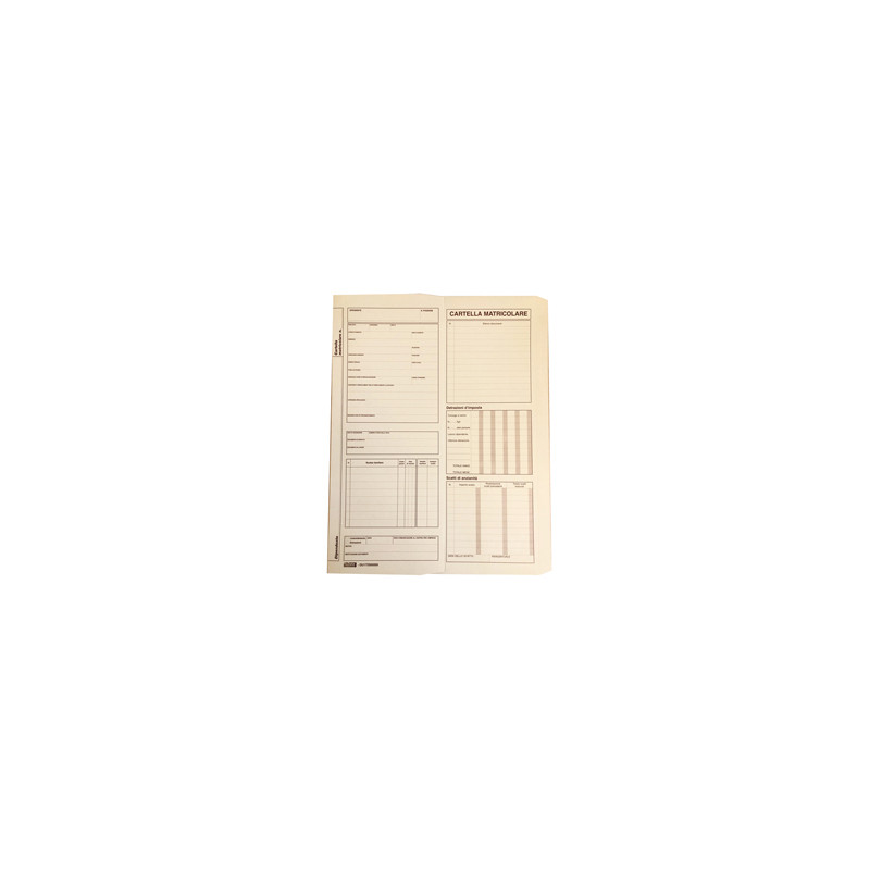 Cartellina matricolare con vano portadocumenti 32,5x25,5cm DU175500000