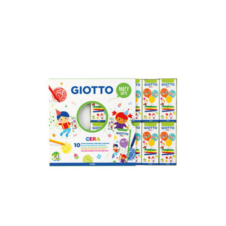 Set 10 astucci da 4 pastelli a cera Party Gifts Giotto