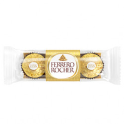 Confezione da 3 praline ciocco/nocciola Rocher Ferrero-prodotto stagionale