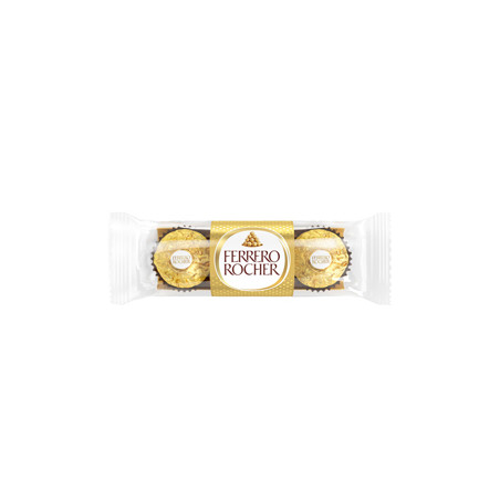 Confezione da 3 praline ciocco/nocciola Rocher Ferrero-prodotto stagionale