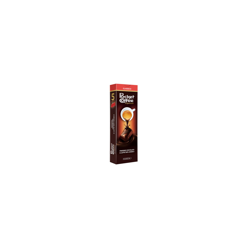 Confezione 5 praline cioccolato/caffE' PocketCoffee Ferrero-prodotto stagionale