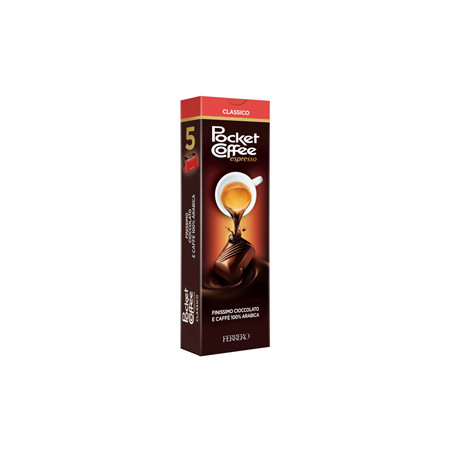 Confezione 5 praline cioccolato/caffE' PocketCoffee Ferrero-prodotto stagionale