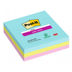 Cf. 3pz blocco 90fg. Post-it® Super Sticky 100x100mm righe COSMIC 675-3SS-COS