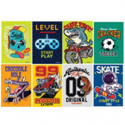 Maxiquaderno A4 20fg+1 80gr rigo di 3a Kid Boy 2022 Blasetti