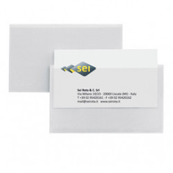 10 PORTABIGLIETTI DA VISITA AUTOADESIVI 5,5X9CM ETICARD T