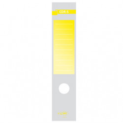 Busta 10 copridorso CDR-S carta adesiva giallo 7x34,5cm SEI ROTA
