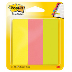 SEGNAPAGINA Post-it® 671-3 (300FG) 3COLORI INDEX 25X76MM IN CARTA