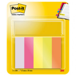 SEGNAPAGINA Post-it® 670-5 (500FG) 5COLORI INDEX 15X50MM IN CARTA
