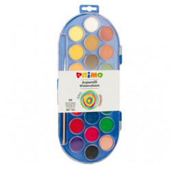 PASTIGLIE ACQUERELLO IN 22 COLORI ø 30mm PRIMO