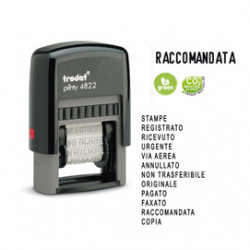 Timbro Printy Eco 4822 POLINOME 12 diciture 4mm autoinchiostrante TRODAT