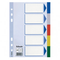 Separatore neutro in PPL 5 tasti colorati f.to A5 ESSELTE