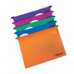 10 CARTELLE SOSPESE CASSETTO 33/V MFX IN PPL COLORI ASSORT.
