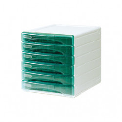 CASSETTIERA 6 CASS. OLIVIA VERDE TRASP. ARDA