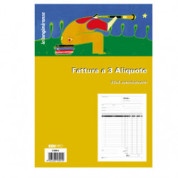 BLOCCO FATTURE 3 ALIQUOTE IVA 3COPIE 33FOGLI AUTORIC. 29,7X21 E5304A