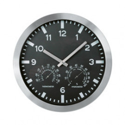 OROLOGIO WEATHER STATION COLOR Ø30cm NERO ART.3218