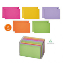 TASCHETTA 10biglietti+10buste F.to 9 9x14cm CAPRI COLORI ASSORTITI