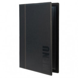 PORTA MENU' A4-24x34cm NERO TRENDY con 1 INSERTO DOPPIO