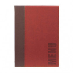 PORTA MENU' A4-24x34cm BORDEAUX TRENDY con 1 INSERTO DOPPIO