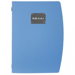 PORTA MENU' A4-24x34cm BLU RIO con 1 INSERTO DOPPIO
