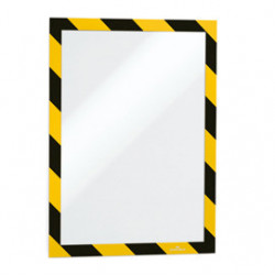 Cornice adesiva Duraframe® Security A4 21x29,7cm giallo-nero DURABLE