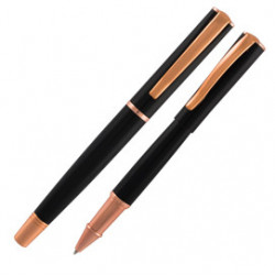 ROLLER IMPRESSA™ NERO-ROSEGOLD punta M MONTEVERDE