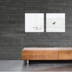 LAVAGNA MAGNETICA in VETRO 48x48cm BIANCO artverum® Sigel