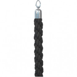 CORDONE INTRECCIATO 150cm NERO per COLONNINA SEGNAPERCORSO Securit
