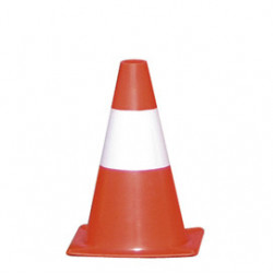 CONO SEGNALETICO H30cm BIANCO/ROSSO