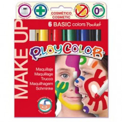 MAKE UP TEMPERA SOLIDA PLAYCOLOR ASTUCCIO CON 6 COLORI BRILLANTI