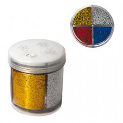 Glitter dispenser grana fine 40ml 4 colori assortiti DECO