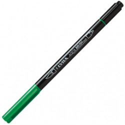 Pennarello a 2 punte AQUA BRUSH DUO verde permanente LYRA