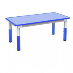 Tavolo telescopico 120x60x46cm H46/58cm blu CWR