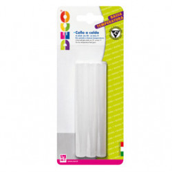 6 stick colle trasp. diam. 11mm x 10cm per pistola a bassa temperatura DECO