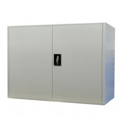 Armadio basso in metallo ad ante battenti 100x45xH100cm Grigio Kub8