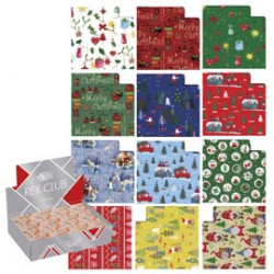 Scatola 100fg carta regalo Raso Country Natale 70X100cm Rex Sadoch
