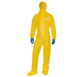 Tuta di protez. da rischio chimico DT300 Tg M giallo Deltachem