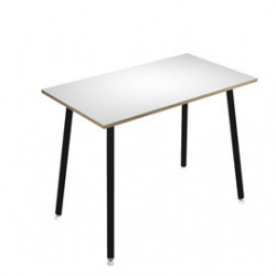 Tavolo alto 140x80xH105cm Nero/ Bianco Skinny Metal